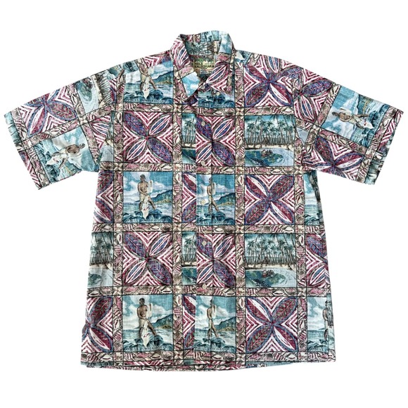 reyn spooner Other - Reyn Spooner Mele Kalikimaka Hawaiian Shirt Mens‎ Large Christmas Aloha Cotton L